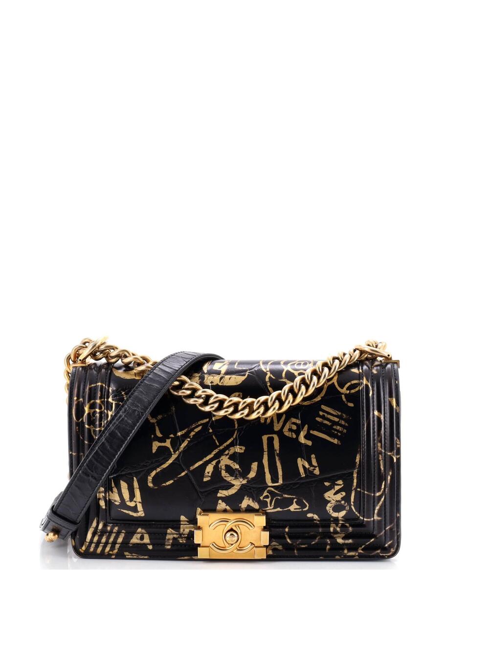 Chanel Boy Flap Bag Graffiti Crocodile #262252C43B